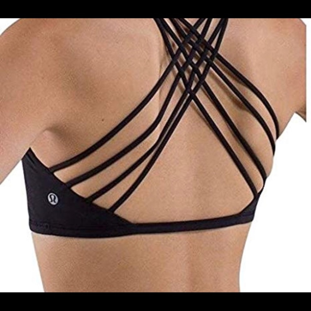 free to be wild bra gray stripes w yellow straps